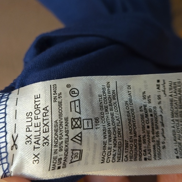 OLD NAVY cold shoulder blue midi dress. Women's 3X - Picture 6 of 6